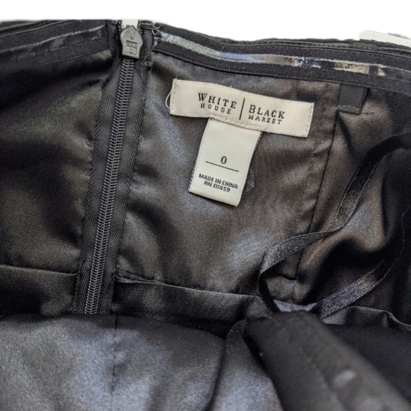 White House Black Market Pleated Strapless A Line Cocktail Dress Size 0 🖤✨ - Picture 5 of 9